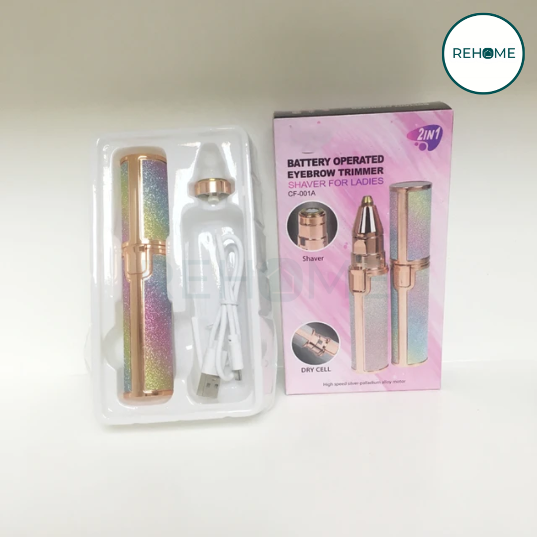 2 In 1 Flawless Eyebrow & Facial Hair Remover - (IMPORTED)