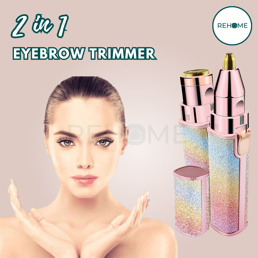 2 In 1 Flawless Eyebrow & Facial Hair Remover - (IMPORTED)