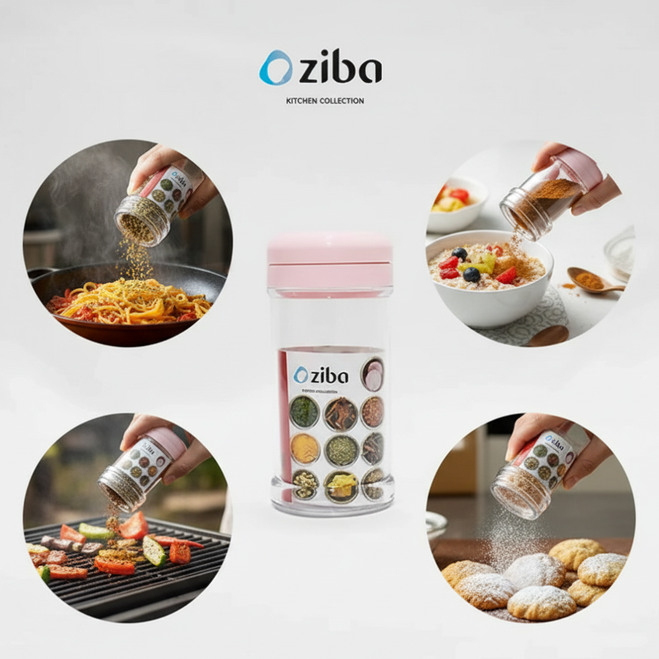 3-Way Crystal Seasoning Shaker (31100) by Ziba