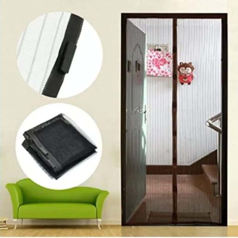 Magic Mesh Deluxe Hands Free Magnetic Screen Door Mesh Curtain Keeps Bugs Out